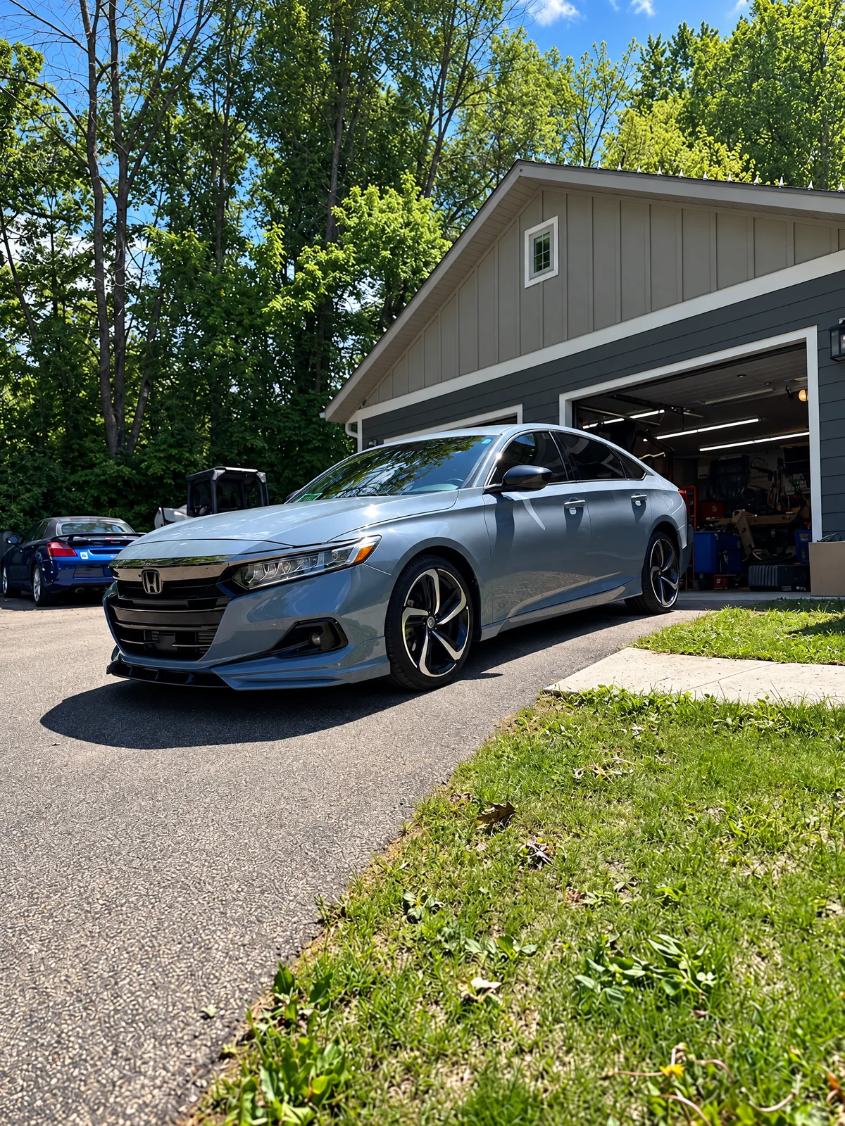 Gray Honda Accord with tinted windows